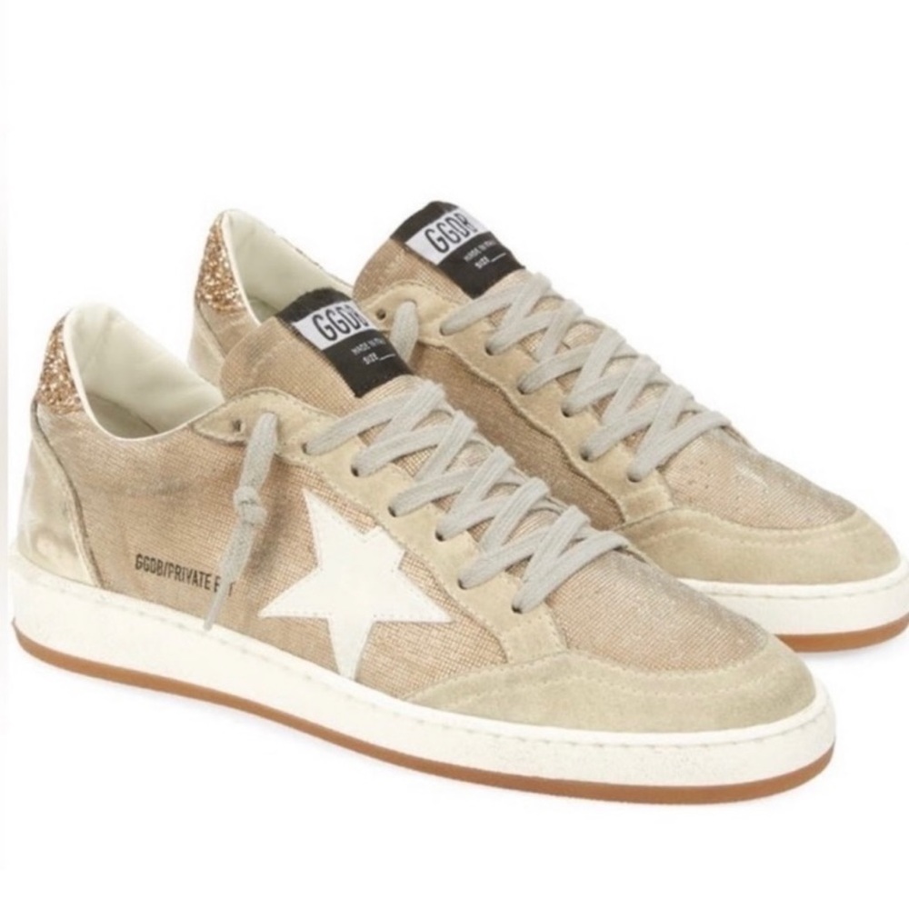 Golden Goose Private Edt Edition Nordstrom Glitter Ballstar 38 Neutral Sneaker